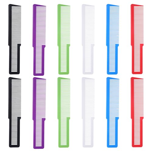 Set 12 Peines de Barbero de Plástico para Corte de Pelo miniatura 1