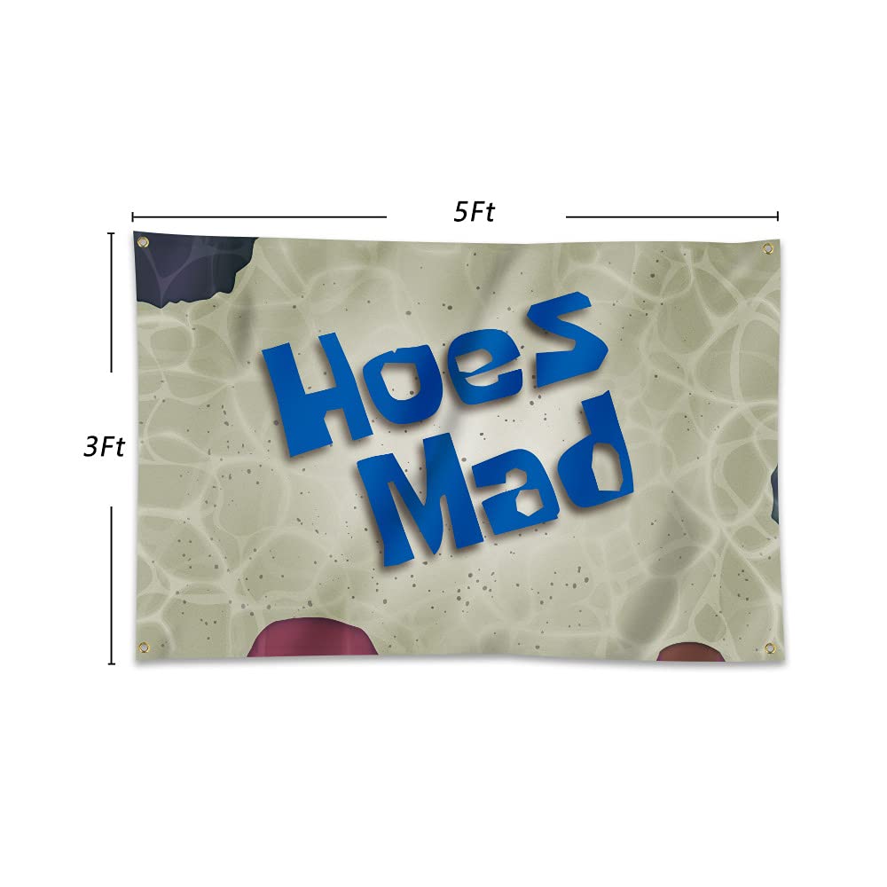 Hoes Mad Flagge 90x150 Cm – Lustiges Poster, Mit Messingösen, Für Zimmerdeko, Partys, Outdoor