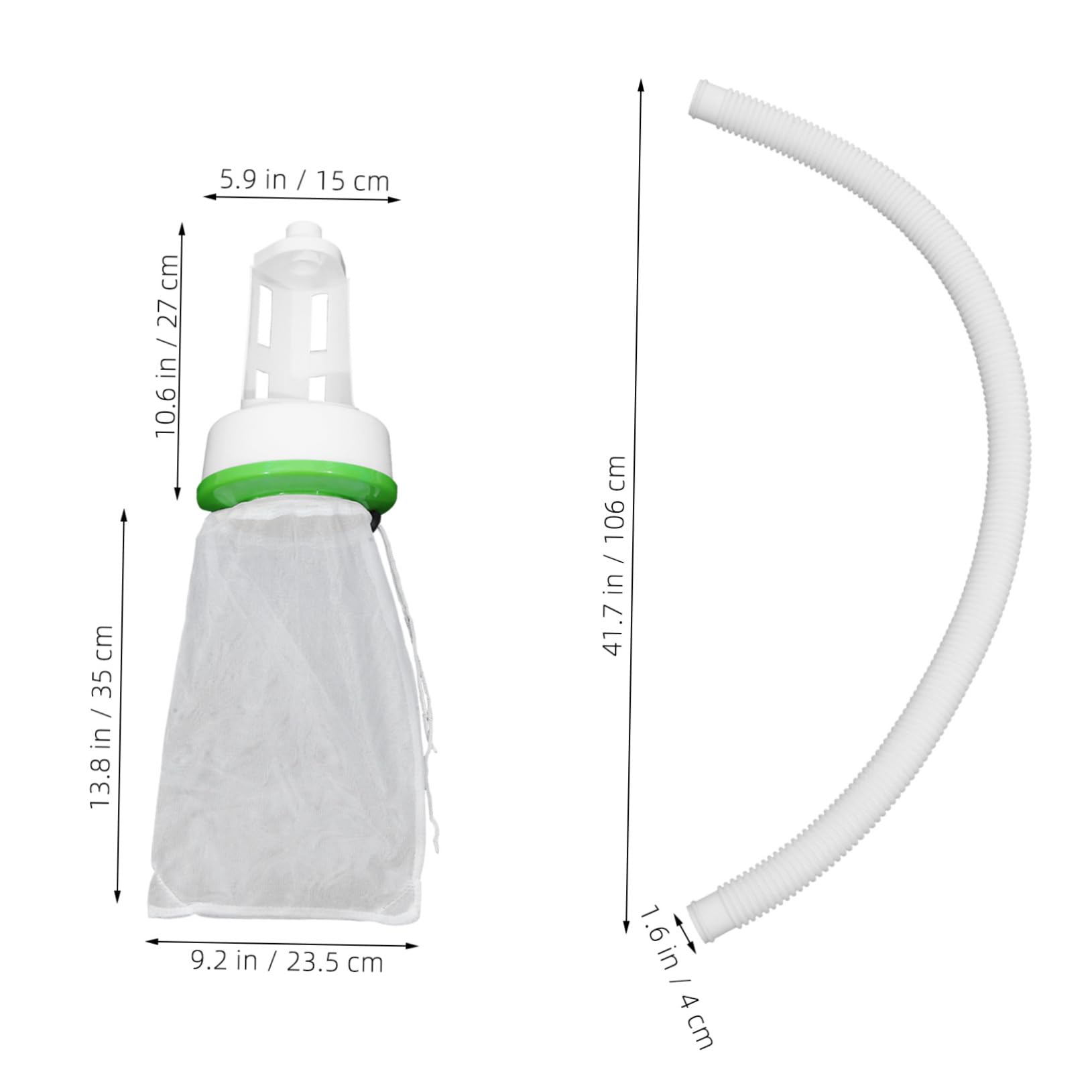 TOYANDONA Bolsas de Malla para Filtro de Piscina con Manguera Fundas Elásticas para Cesta Recolectora de Repuestos Desmontables para Limpieza de Piscinas Enterradas