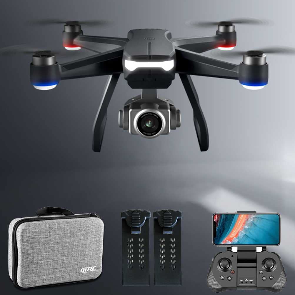 WYMYY Dron GPS con cámaras con Lente Gran Angular de 120°, Dron GPS con cámara con cámara HD 6K, Dron con cámara para Adultos con cámara ESC de 90°, Cuadricóptero con