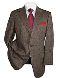 Mens Casual Suit Blazer Jackets Two Button Regular Fit Tweed Sport Coat Mens Brown Herringbone Blazer XXL