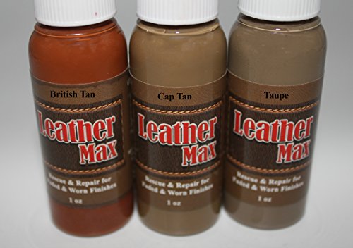 Leather Repair and Refinish for Handbags/Shoes/Boots/Jackets/Leather Max (Tan Mix)