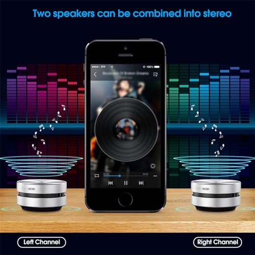 Docooler Speaker Bone Conduction Portable Speaker,Built-in Microphone,FM Radio, 2pcs Silver, Silver 2pcs - Image 2