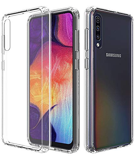 Galaxy A50 Case, Asmart See-Through Galaxy A50 Phone Case Clear Crystal Cover Slim Grip Bumper Acrylic Transparent Protective Case for Samsung Galaxy A50 (Clear)