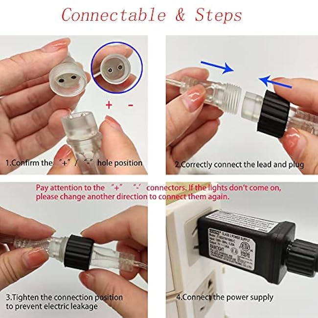 Aokudoni Blue Christmas Icicle Lights, 16 Inch 8 Tube Outdoor, UL Certified LED Connectable Decorations for Yard Porch Party Garden