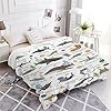 Shark Blanket Gifts for Kids Boys Girls Shark Lovers Types of Sharks Plush Cozy Flannel Cute Animal Educational Throw Sheet 50" X 40" Decor for Couch Daycare Nap Birthday Decorations Bedroom #3