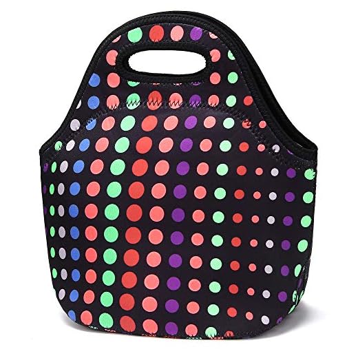 Neoprene Lunch Bag for Women Insulated Lunch Tote Bags Washable Lunch Container Box for Work Picnic Lightweight Meal Prep Bags for Men