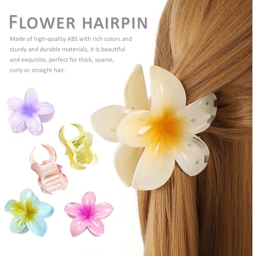 Image of 2PC Flower Claw Clips for Women - Large Jelly Hair Clips, Durable Hair Clutcher for Girls, Perfect for Styling, Multipack Set