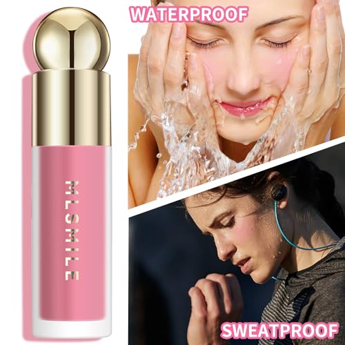 Long-Lasting Liquid Blush, Matte Cream Blush, Creates Soft Dewy Finish, Pink Liquid Blusher for Cruelty-Free Makeup - Image 6