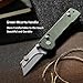 OKNIFE U1 Pro Multitool Folding Utility Knife with Folding Screwdriver, Quick Change Blade, Rail Lock & Pocket Clip for Men Women (Green Micarta)