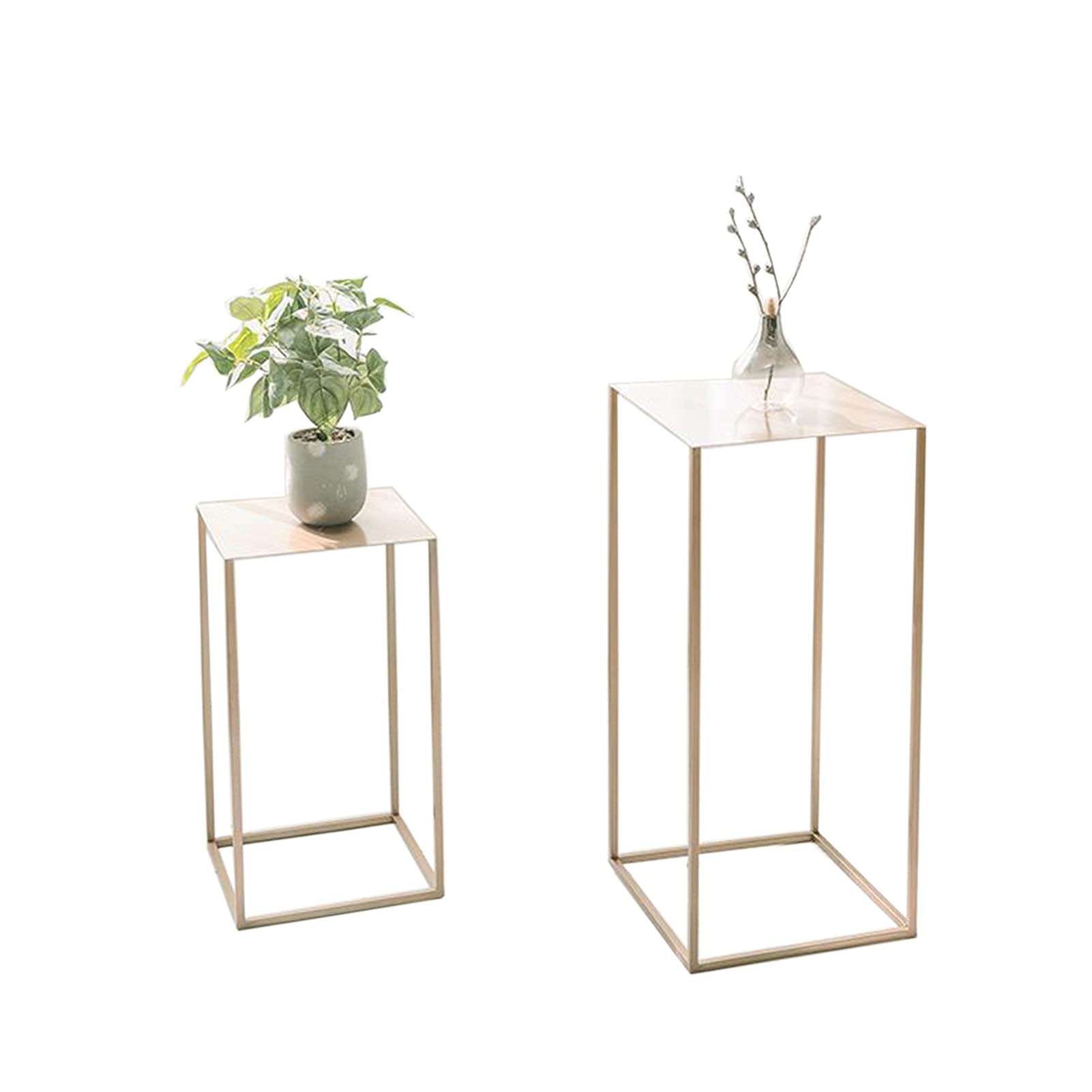 HAIZHENSide End Table Sofa Metal Side Table,Simplistic End Table, 2-Piece Set for Living Room Bedroom(Color:2-Piece Set)