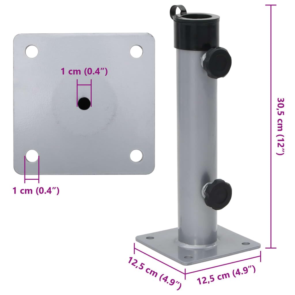 Parasolvoet voor stok van 38 / 48 mm 12 kg rond