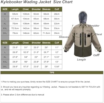 Veste De Pêche Imperméable Kylebooker Taupe XXL (Neuve Sans étiquette)