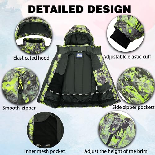 SNOWER Boys Snowsuit Detachable-Hooded Ski Suit Extra Warmth Winter Suit4