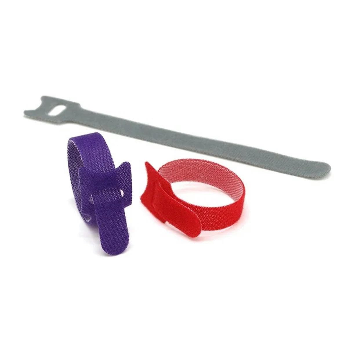 50/100/200 piezas Bridas desprendibles de 150~300 mm Correas de sujeción de plástico reutilizables Envoltura de nailon Paquete de cierre de cremallera Vendaje de corbata - rosa - 300 mm x 200 piezas