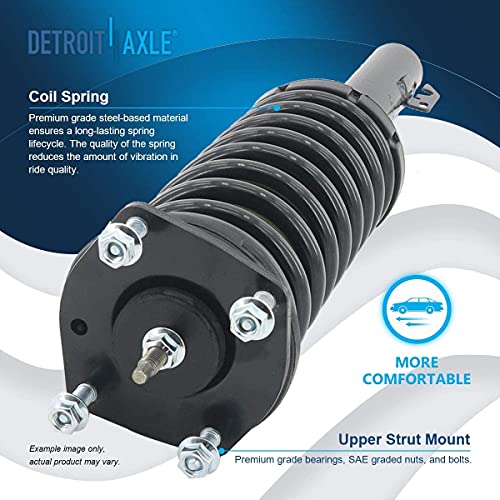 Image of Detroit Axle - 6pc Front End Suspension Kit for 05-10 Jeep Commander Grand Cherokee, Struts & Coil Spring Upper Control Arms w /Ball Joint Sway Bars 2005 2006 2007 2008 2009 2010 Replacement
