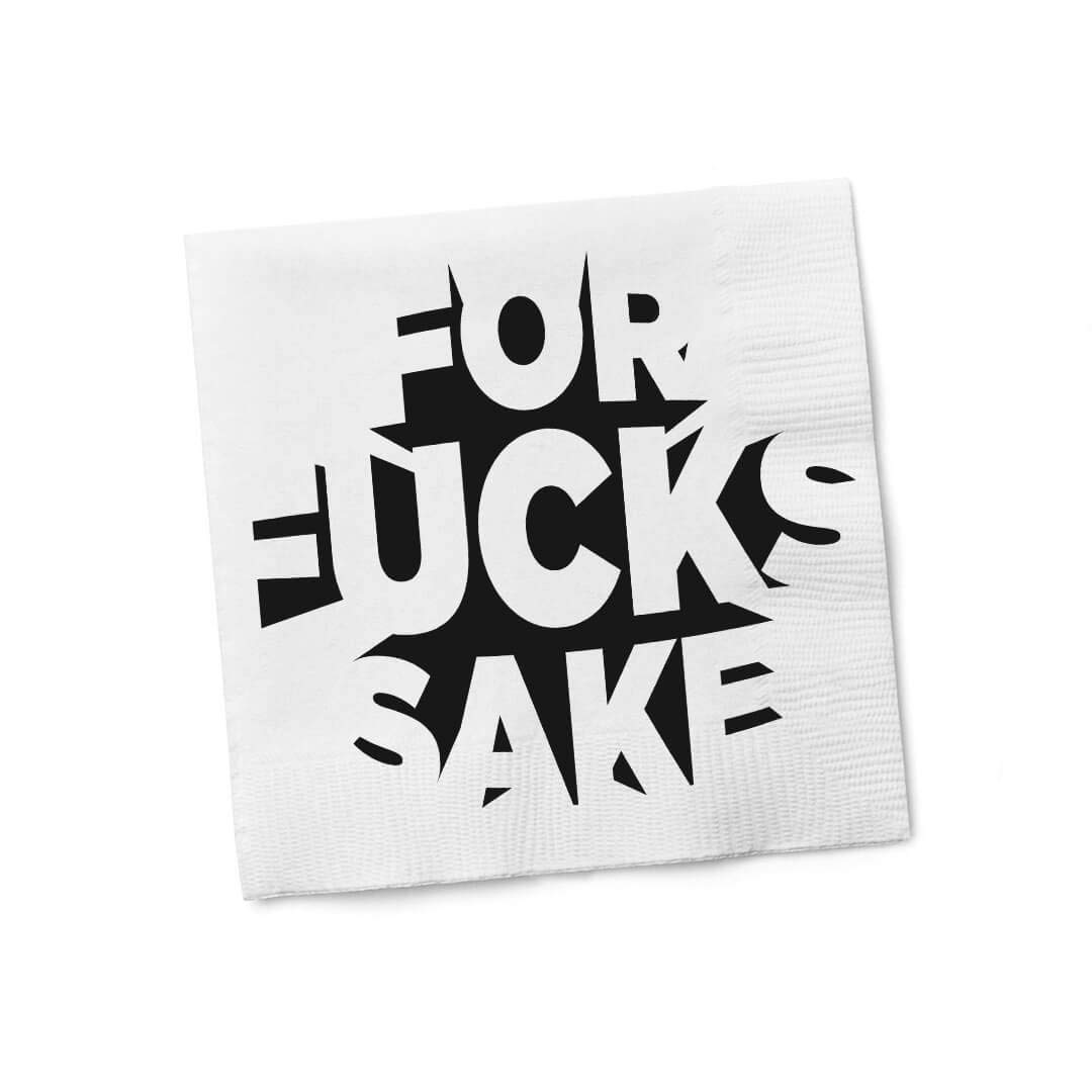 Twisted Wares Napkin Boutique Cocktail Funny Humorous Pack of 20, For F's Sake