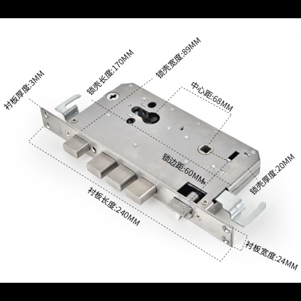 Security Door Lock Zinc Alloy Carved Handle Cylinder Solid Wood Locks