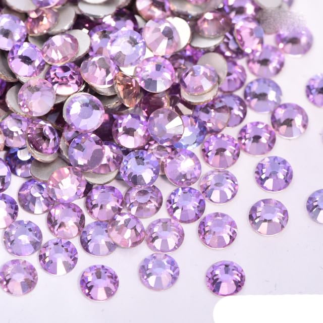 14400 pezzi SS3-SS34 Unghie glitterate senza strass con retro piatto per accessori per unghie, arancione, SS6-14400 pezzi, viola aria SS4-14400 pezzi
