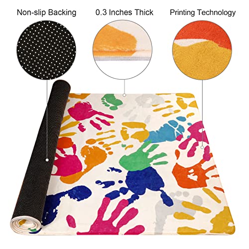 Staruia Handprints And Footprints Large Kids Rug 5'X7' thumb #3