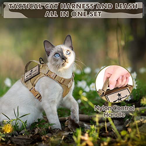 Tactical-Cat-Harness-and-Leash-Escape-Proof-Large-Cat-Walking-VestAdjustable-Soft-Mesh-Pet-Vest-Harness-with-Control-Handle-Molle-Patches-Khaki