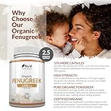 Organic Fenugreek Capsules 2250mg - 240 Vegan Capsules - 100% Pure Fenugreek Powder - Soil Association Certified - Fenu Greek Supplement for Women & Men - Made in The UK - Nu U Nutrition - Image 3