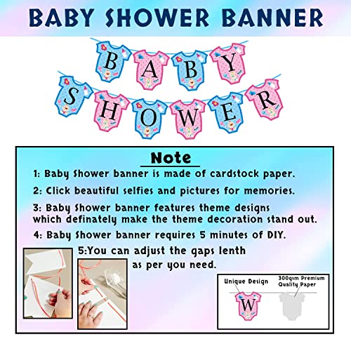 Image of Party Propz Baby Shower Banner - 1 Pc Baby Shower Decorations Banner For Mom To Be, Welcome Baby Decoration Kit, Welcome Home Decoration (Cardstock)