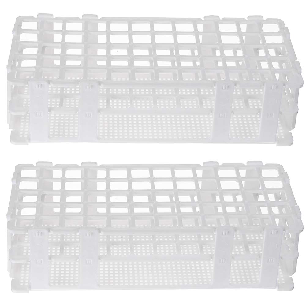 Buy 2 Pack 60 Holes Lab Test Tube Rack Holder for 16mm Test Tubes White