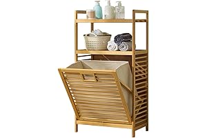 Bathroom Laundry Hamper with Shelf