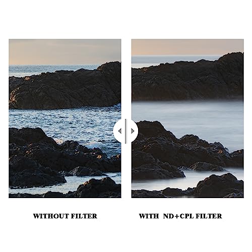 H&Y ND Filter 67 72 77 82mm Variable ND Filter 3 in 1 Camera Lens Filter VND CPL ND3-ND1000 1.5-10 Stops ND Filter with Adjustable Filter Adapter Step Ring for Studio Outdoor Video Shooting - Thumbnail 6