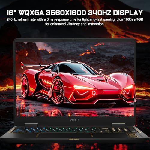Image of HP OMEN Gaming Laptop, RTX 5070, League of Legends Limited Edition, 16 inch WQXGA IPS 240Hz, Core i7-14650HX, 32GB RAM, 1TB SSD, 4-Zone RGB Backlit KB, HyperX Audio, Win 11 Home, Black