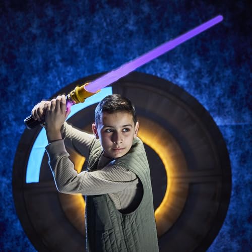 Star Wars Power-Kristall Lichtschwert, 7 Farben & 10 Kristalle, 50+ Farbwechsel-Kombinationen, Lichter & Geräusche, Spielzeug für Jungen und Mädchen ab 4 Jahren
