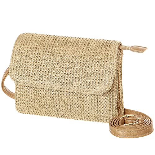 MINICAT Faux Straw Small Summer Purses Women Crossbody Beach Bags