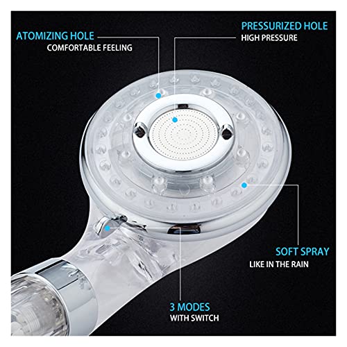 Cabezal de ducha de mano ABS 3 funciones ahorrador de agua miniatura 4