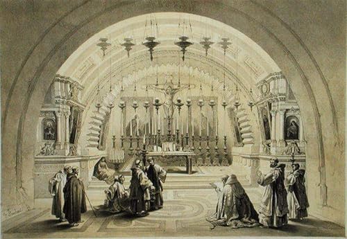 Impressions d'art mural église de l'Annonciation poster vintage David Roberts