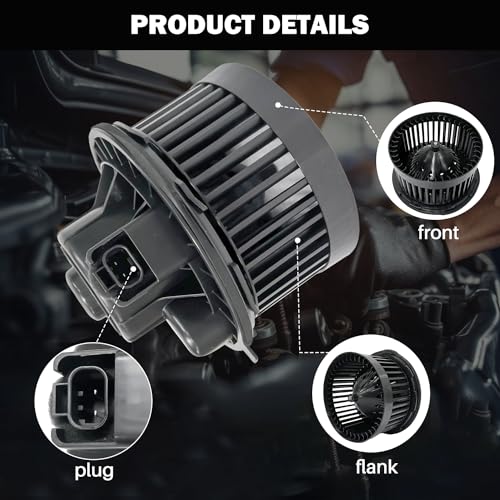 Image of 700089 AC Heater Blower Motor Fan Front Fit for Cadillac Escalade for Chevy Silverado 1500 2500 3500 Tahoe for GMC Sierra 1500 2500 3500 Yukon 52400424, 52484829, 89019321, GM3126102