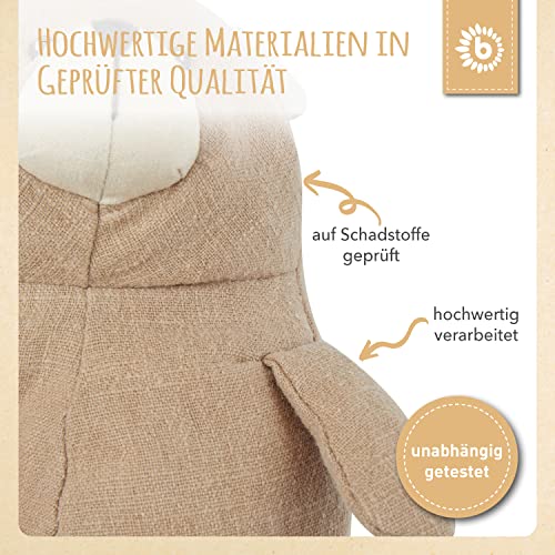 Bieco Kuscheltier Bär | 18 cm | Teddy Bär aus Leinenstoff | Baby Kuscheltier Mädchen & Junge | Leinen Kuscheltier Baby… – Bild 6