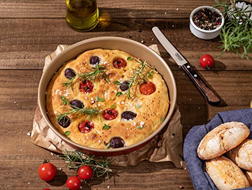 Tramontina Frühstücksmesser, Edelstahl, FSC Holzgriff, für Brotzeit, Vesper, Frühstück spülmaschinenfest, rostfrei