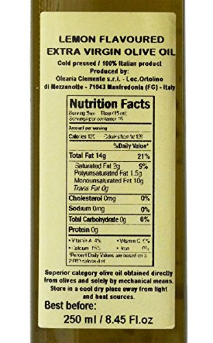 Aceite de oliva extra virgen infusionado con limón Clemente 250 ml miniatura 3