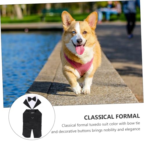 Disfraz Formal para Perro Talla XL Traje de Esmoquin Blanco miniatura 3