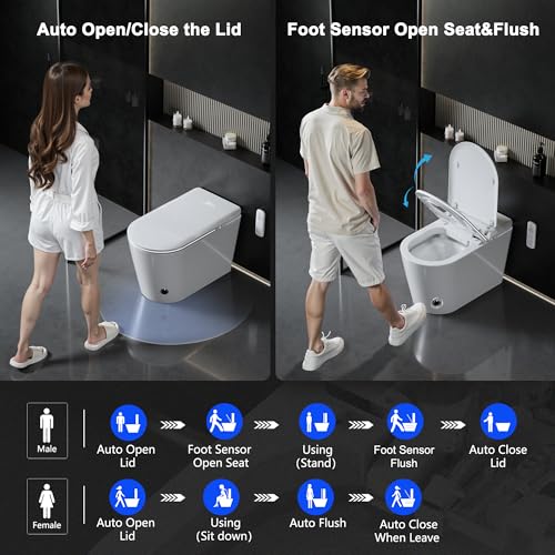 Image of Luxury Smart Toilet with Heated Seat & Instant Warm Water