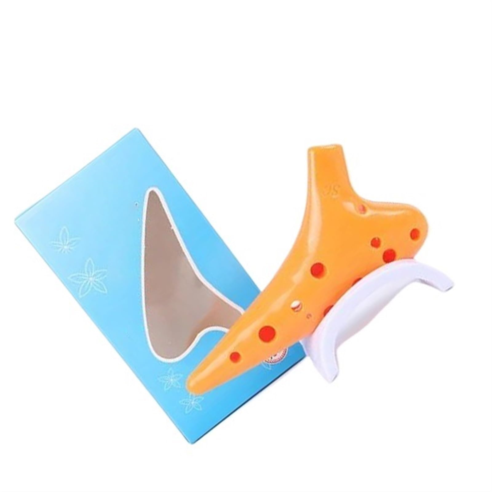 Ocarina principianti Flauto In Ceramica Con 12 Fori Ocarina A 12 Fori In Resina Plastica Con Accordatura In Do Contralto Ocarina A 12 Fori Flauto(Orange)