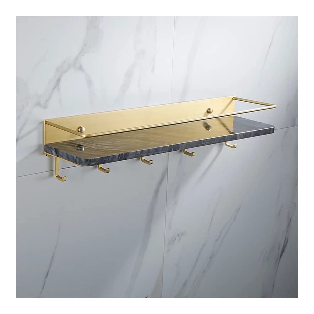 NPQPNAFC Shower Caddy Nordic Bathroom Marble Storage Holder Cosmetics Shampoo Conditioner Towel Shelf with Hook Shelf for Storage