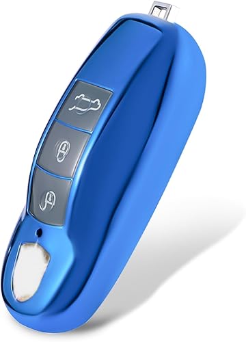 Vista 9 de Funda para llavero Porsche, funda de TPU suave premium compatible con Porsche Cayenne Panamera Macan/718/911/918 Boxster Cayman