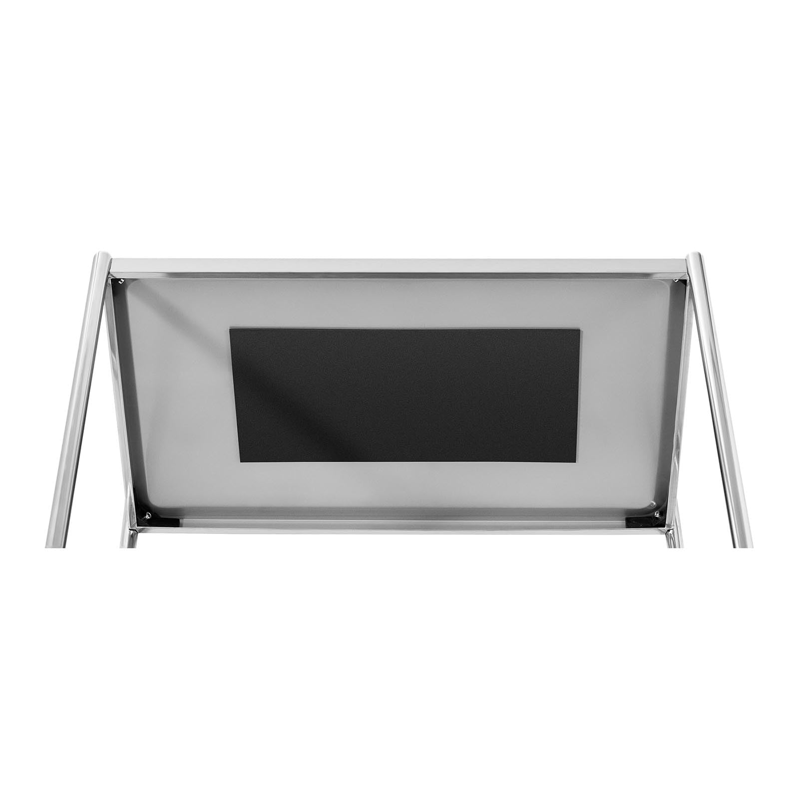 Helloshop26 Carrello di servizio 2 vassoi fino a 40 kg, superficie di 82 x 50 cm, in acciaio inox professionale 14_0005033