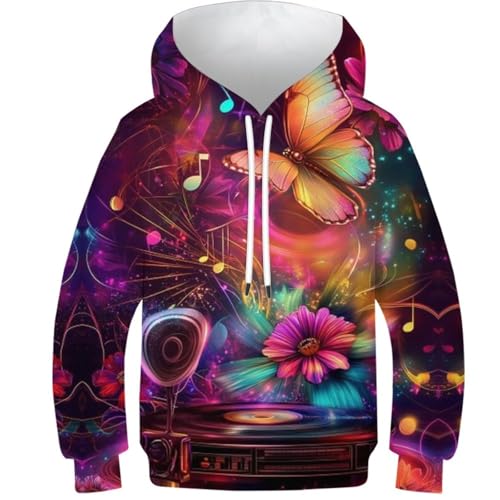 Sweat pour garçons enfants pull impression 3D musique 12-14Y