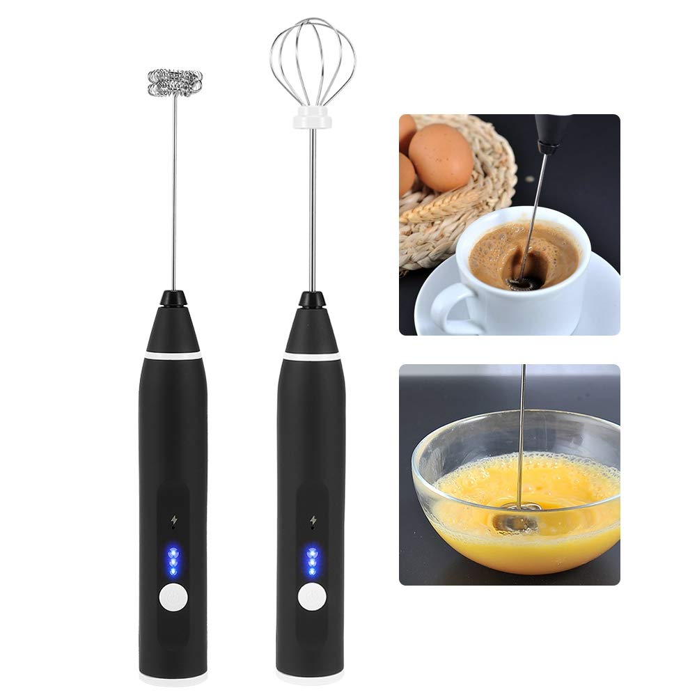 Frusta a mano regolabile a 3 velocità Frusta per latte elettrica leggera ricaricabile USB Frusta per caffè Frullino per uova