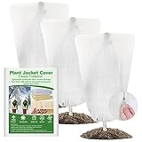 Vegamall 3Pcs Voile Hivernage Plante Exterieur, 80x120cm Voile D'hivernage, 70g/㎡ Housse...