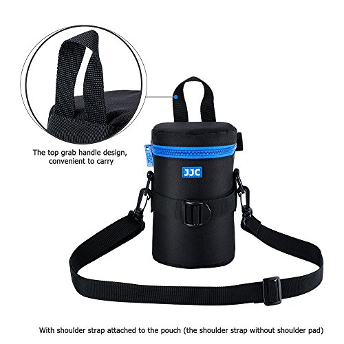 Image of JJC Deluxe Lens Case Pouch for Canon EF 75-300mm f4.5-5.6 /EF 24-105mm f4L /EF 16-35mm F4L /RF 75-300mm f4-5.6,Nikon AF-S 24-70mm f2.8 /16-35mm f4G /70-300mm f4.5-6.3G & More Lens below 3.15 inch x 6.1 inch(D x L)
