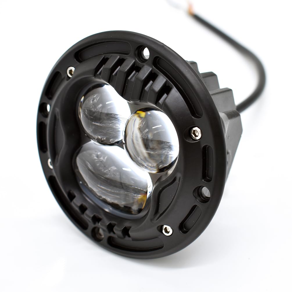 2-Pack 4-Inch Flush Mount LED Pod Lights - 70W Spot Beams For Off-Road Vehicles